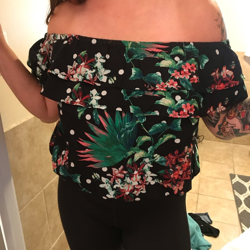 Off the shoulder crop top